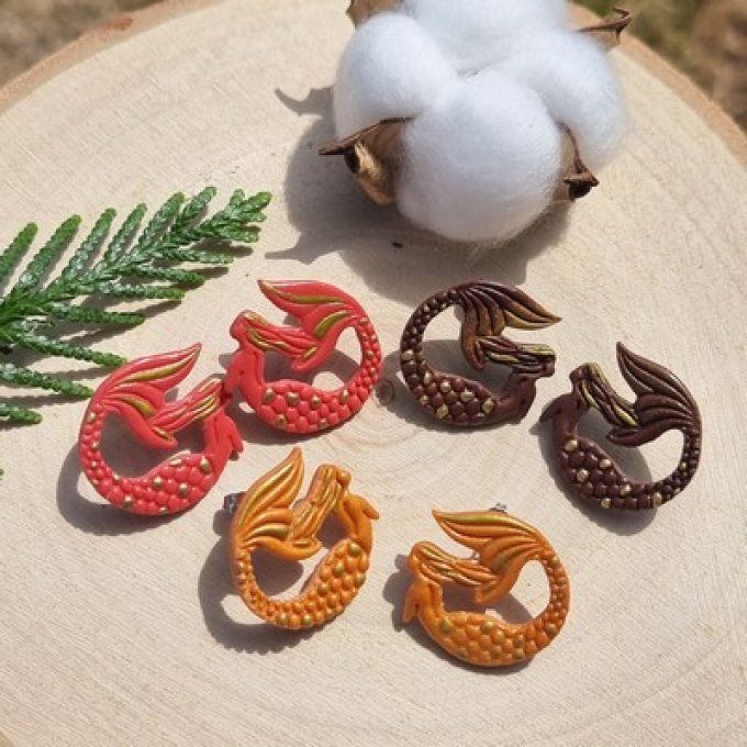 Boucles d'oreilles "Sirène"