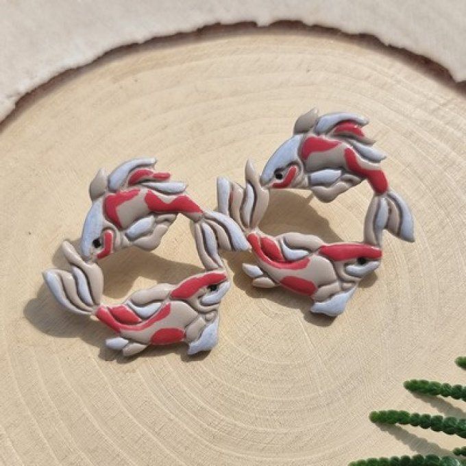 Boucles d'oreilles "Carpes Koi"