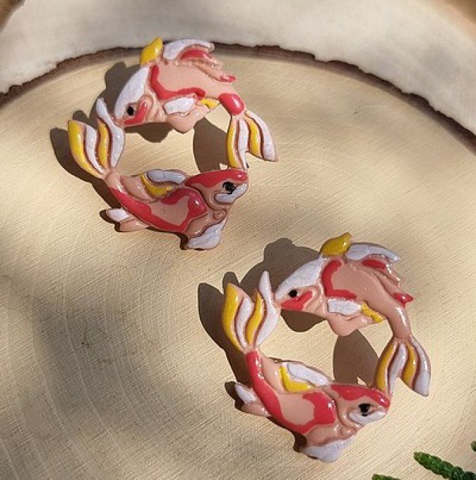 Boucles d'oreilles "Carpes Koi"