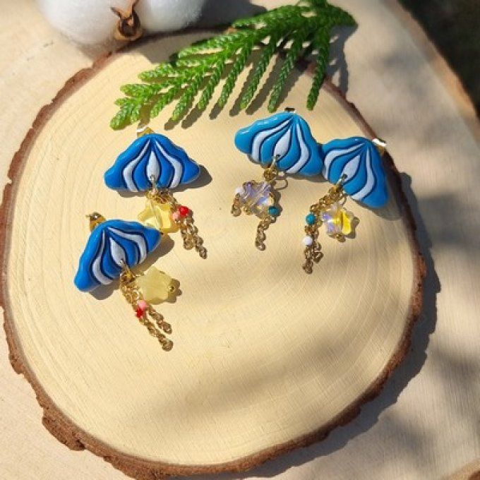 Boucles d'oreilles "Méduses"