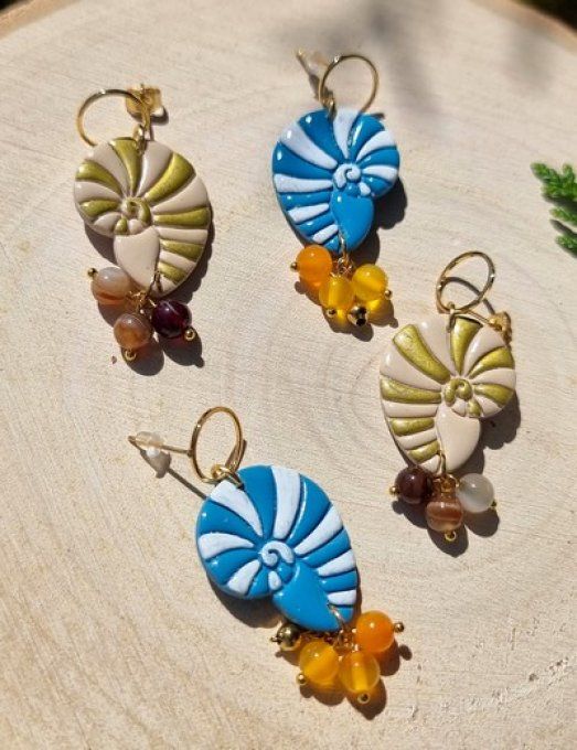 Boucles d'oreilles "Grand Coquillage"