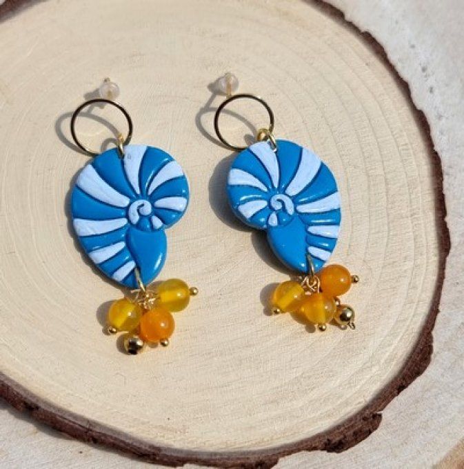 Boucles d'oreilles "Grand Coquillage"